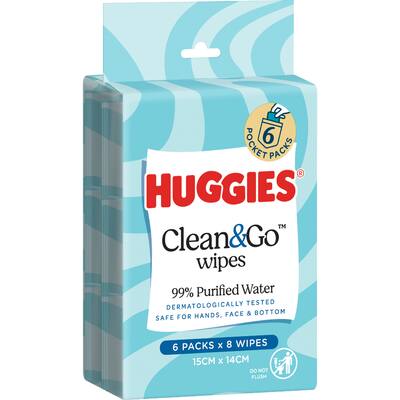 huggies clean & go wipes 99% purified water