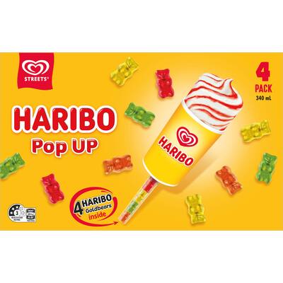 Haribo pop up frozen dessert on stick
