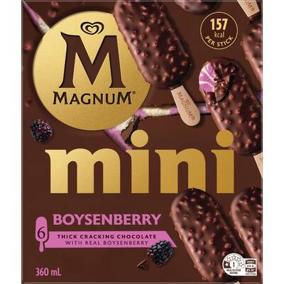 magnum frozen dessert on stick mini boysenberry