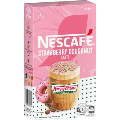 nescafé coffee sachets krispy kreme latte strawberry