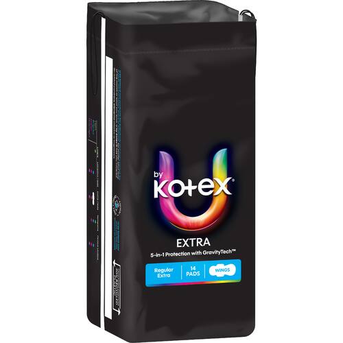 U By Kotex Pads Regular Extra With Wings
