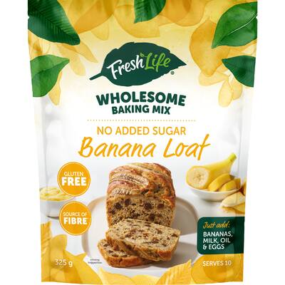 freshlife bake mixes wholefood banana loaf