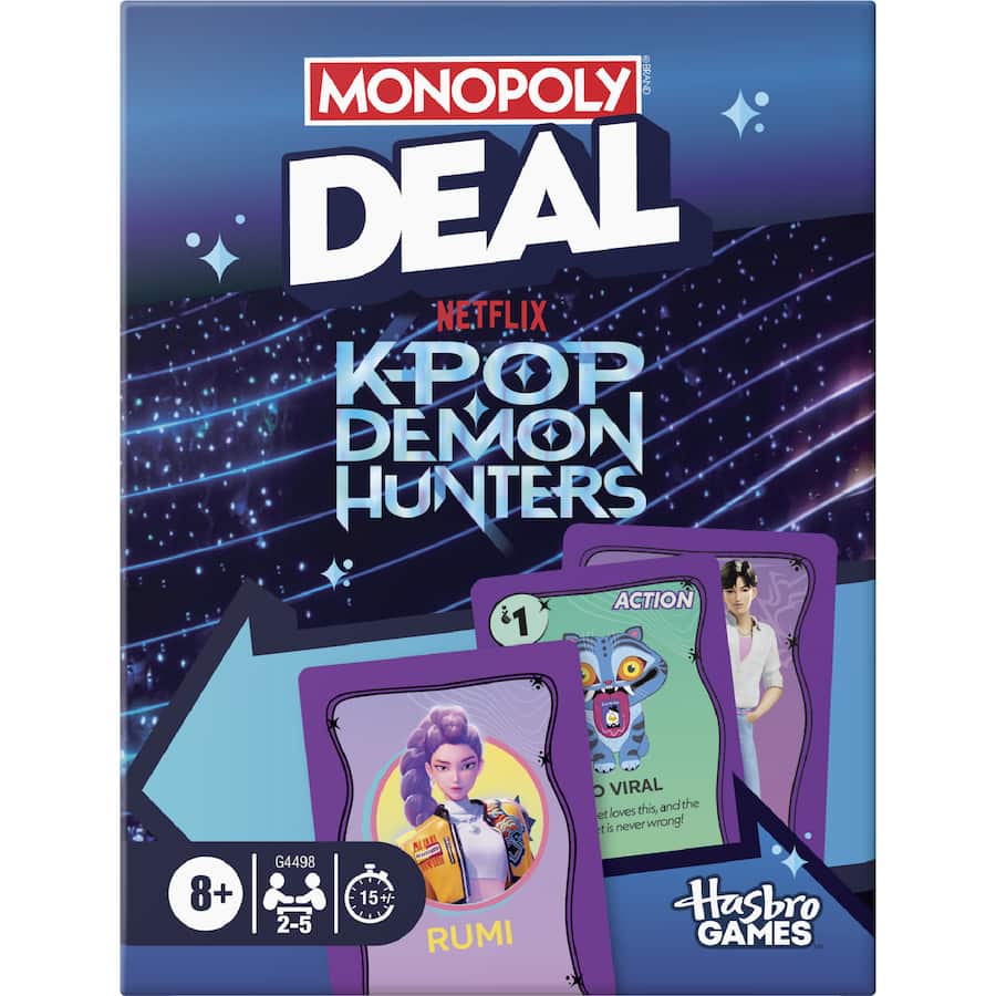 Monopoly Deal Card Game K-Pop Demon Hunters