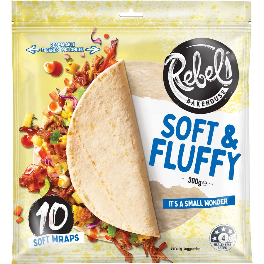 Rebel Bakehouse Wraps Soft & Fluffy