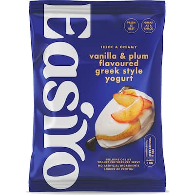 easiyo greek style yogurt base vanilla & plum flavoured