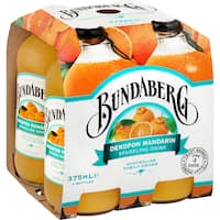 Bundaberg Dekopon Mandarin Sparkling Bottles (4x375ml)