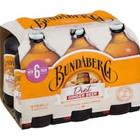 Bundaberg Diet Ginger Beer Bottle (6x375ml)