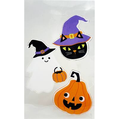 halloween window gel cling characters