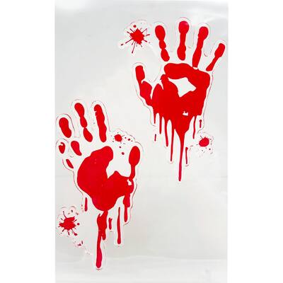 halloween window gel cling hands