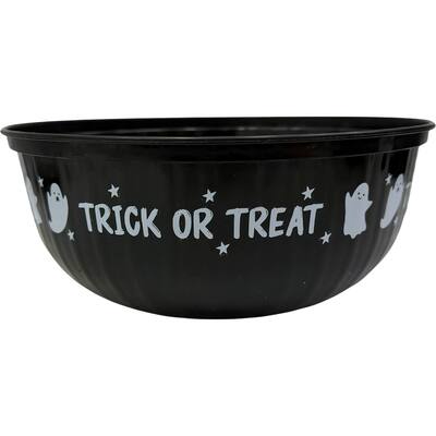 halloween trick or treat bowl black