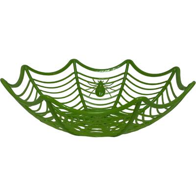 halloween spiderweb bowl green