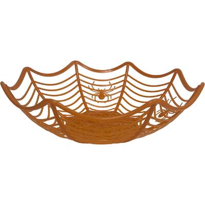 halloween spiderweb bowl orange