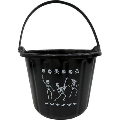 halloween pails black boo