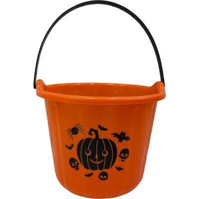 halloween pails orange pumpkin