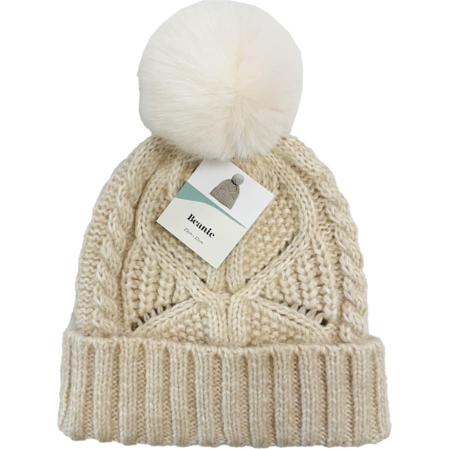 Woolworths Ladies Beanie With Pom Pom - Assorted