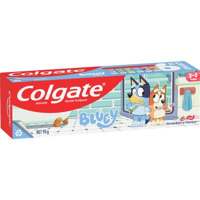 colgate toothpaste 2-5yrs kids bluey strawberry