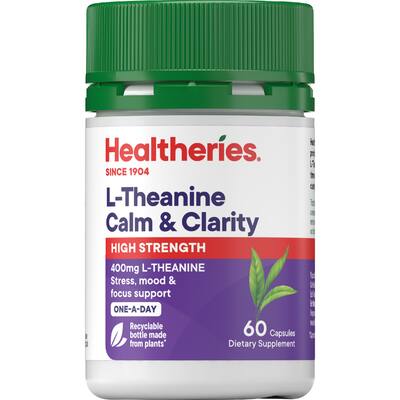 healtheries dietary supplement l-theanine calm & clarity