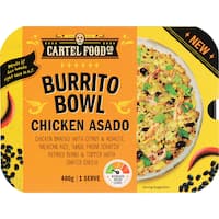 Cartel Food Co Frozen Burrito Bowl Chicken Asado