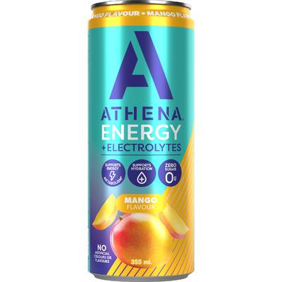 athena energy + electrolytes drink zero sugar mango flavour