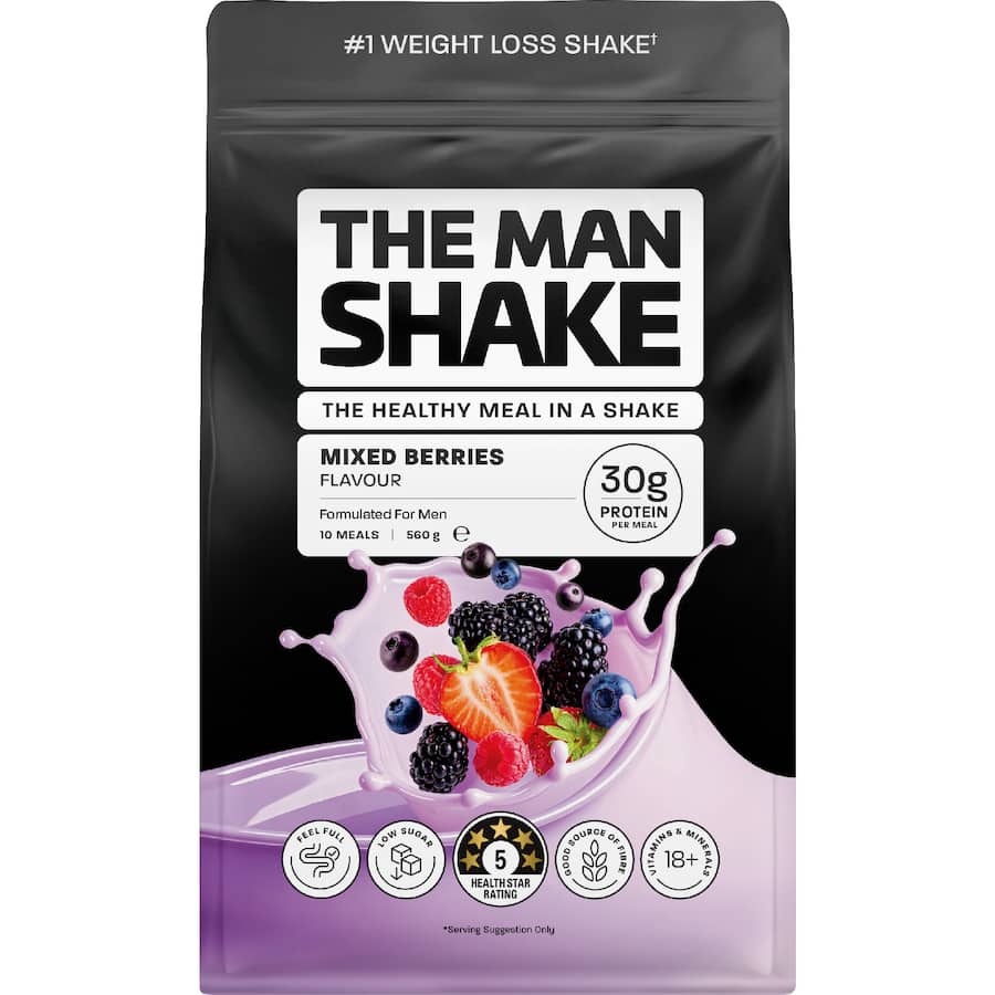 The Man Shake Meal In A Shake Mixed Berry