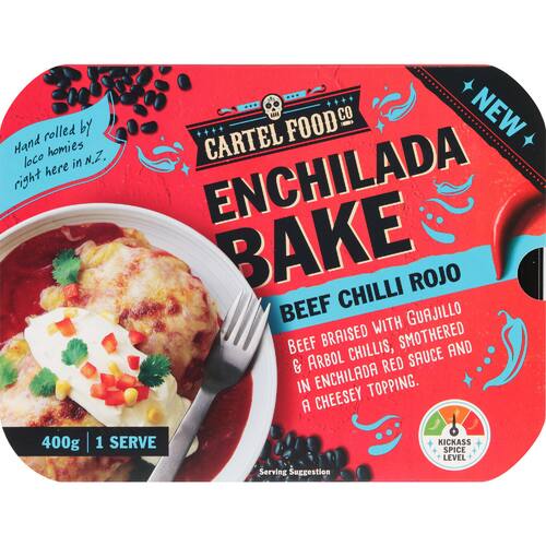 Cartel Food Co Frozen Enchilada Bake Beef Chilli Rojo