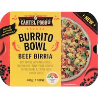 Cartel Food Co Frozen Burrito Bowl Beef Birria