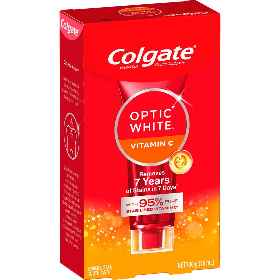 Colgate Optic White Toothpaste Vitamin C Teeth Whitening