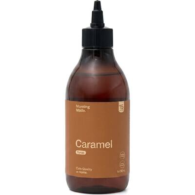 morning made coffee syrup caramel latte