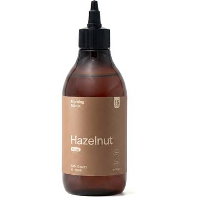 morning made coffee syrup hazelnut latte