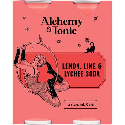 alchemy & tonic soda lemon lime & lychee