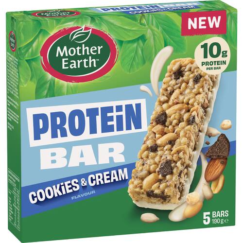 Mother Earth Protein Bars Cookies & Cream
