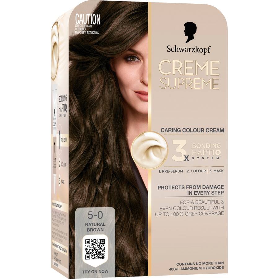 Schwarzkopf Creme Supreme Hair Colour 5-0 Natural Brown