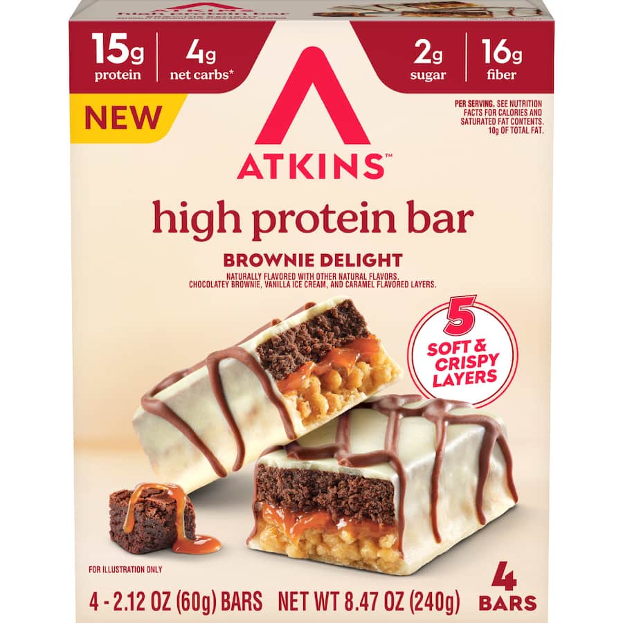 Atkins High Protein Bars Brownie Delight