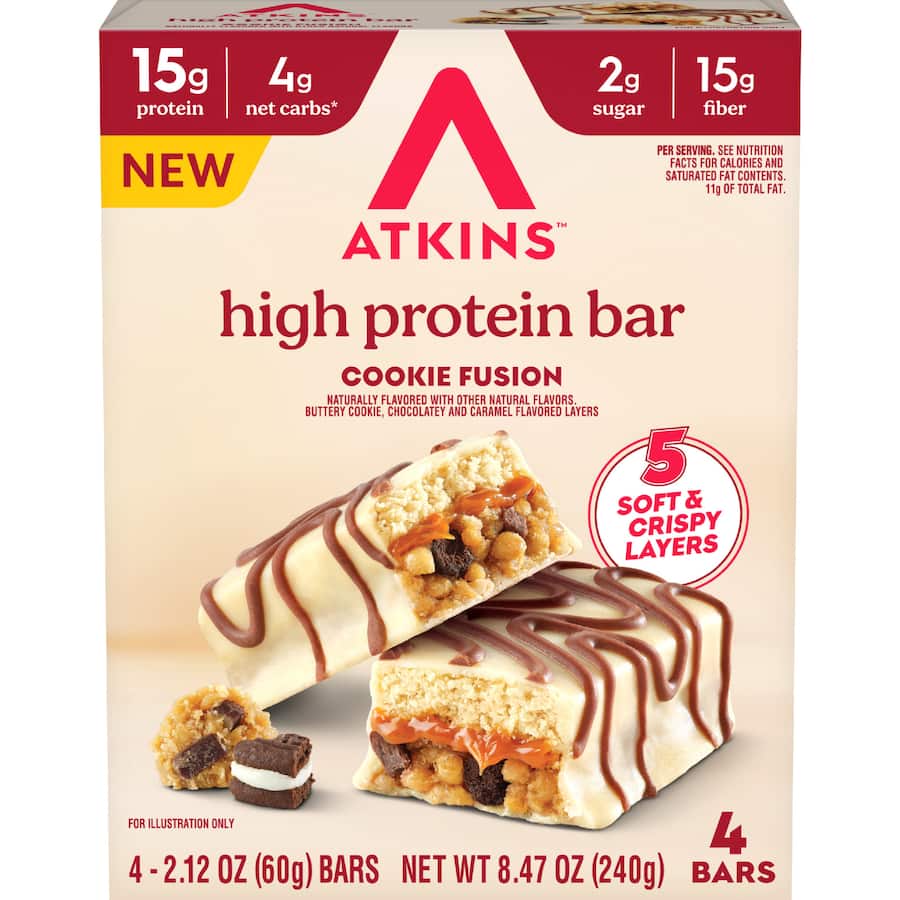Atkins High Protein Bars Cookie Fusion