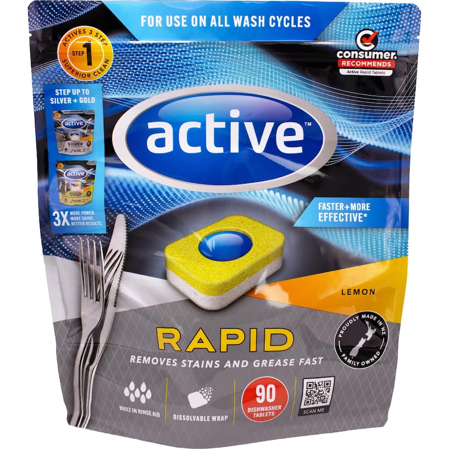 Active Rapid Dishwasher Tablets Lemon