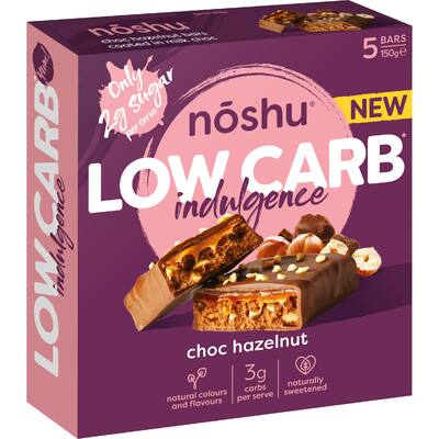 noshu low carb indulgence bars choc hazlenut