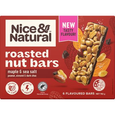 nice & natural roasted nut bar maple & sea salt