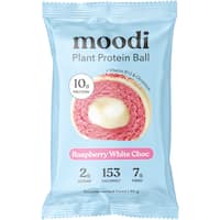 Moodi Raspberry White Choc Plant Protein Ball