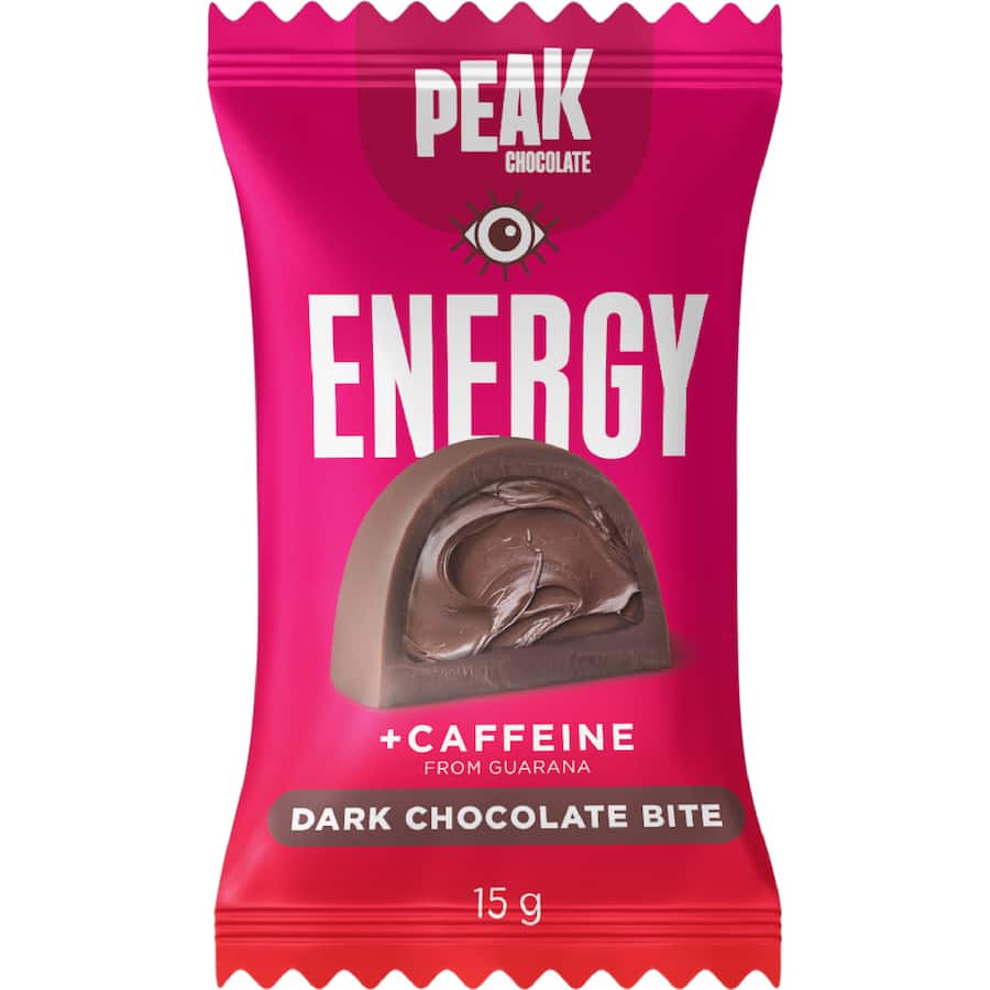 Peak Chocolate Dark Chocolate Bite Energy + Caffeine