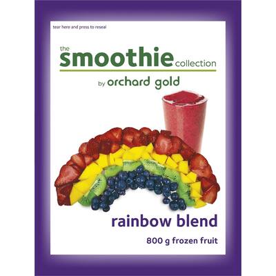 Frozen fruit smoothie rainbow blend
