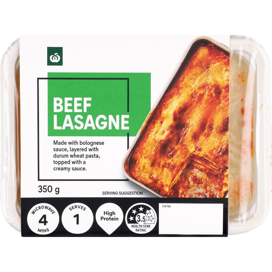 Woolworths Ready Meal Beef Lasagne