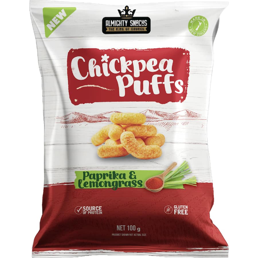 Almighty Chickpea Puffs Paprika & Lemongrass