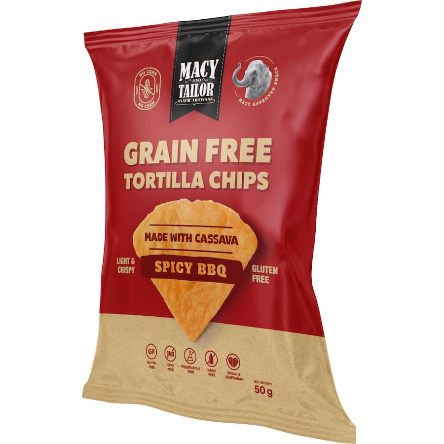 Macy & Tailor Tortilla Chips Grain Free Spicy Bbq