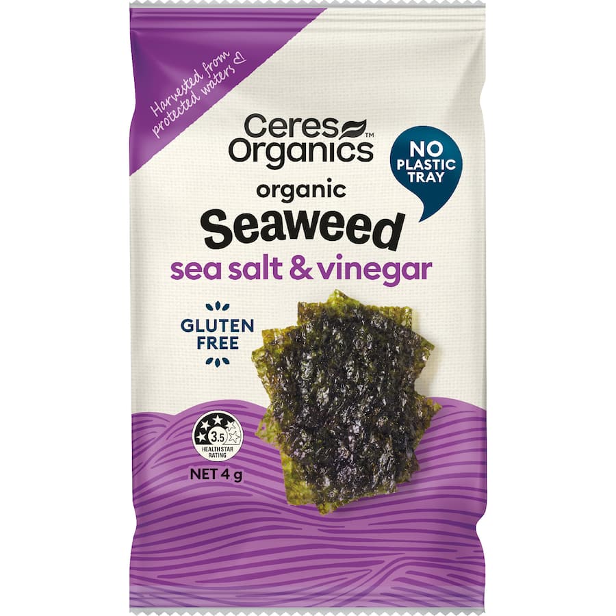 Ceres Organics Seaweed Snack Sea Salt & Vinegar