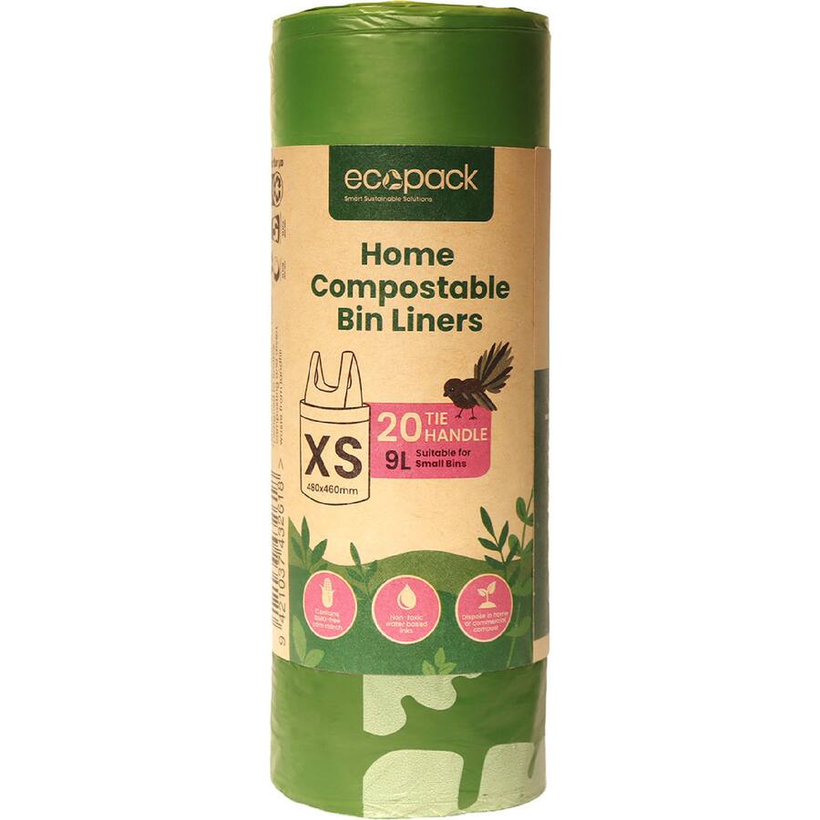 Ecopack Compostable Bin Liners Xs 9L