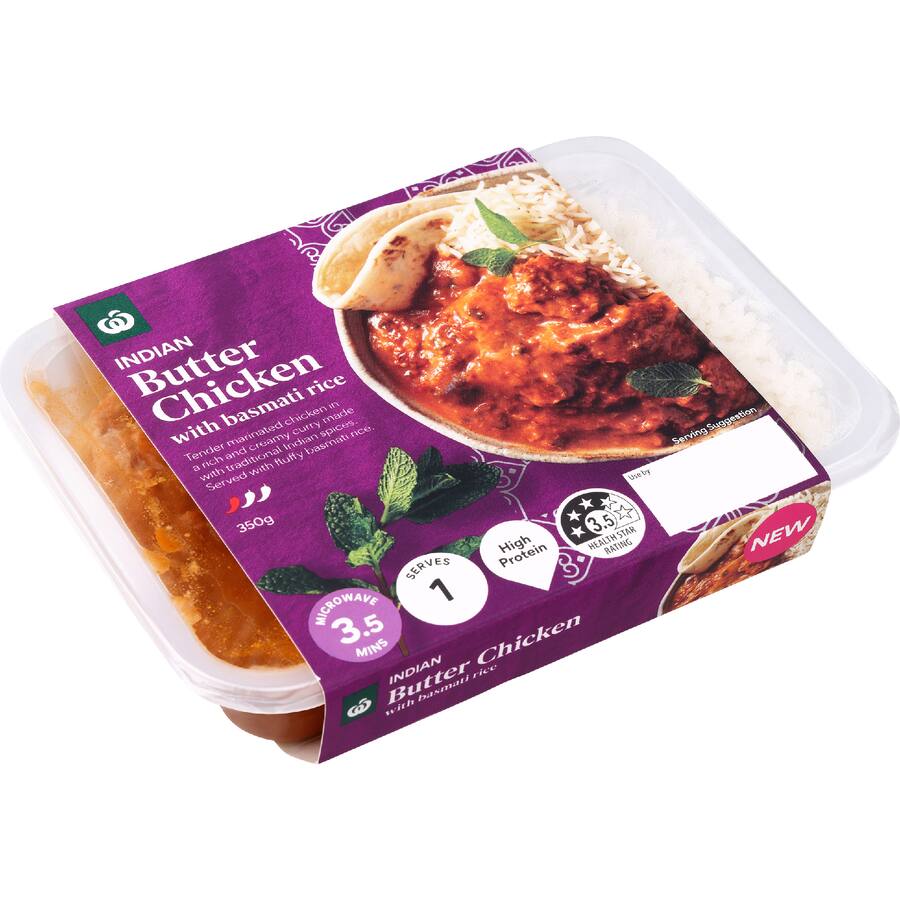 Woolworths Ready Meal Butter Chicken & Rice