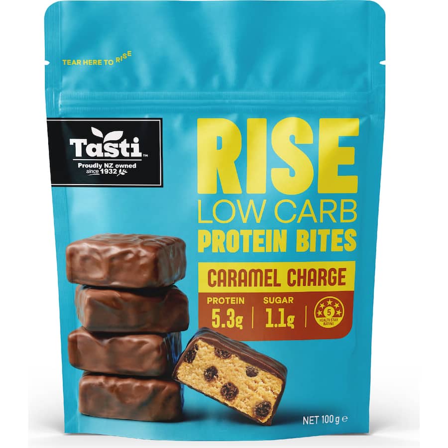 Tasti Rise Protein Bites Low Carb Caramel