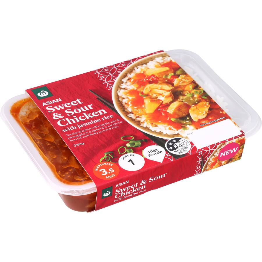 Woolworths Ready Meal Sweet And Sour Chicken & Rice