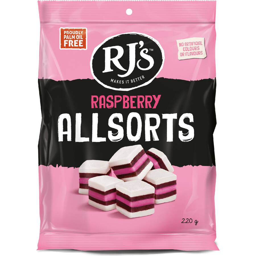 Rj's Licorice Raspberry Allsorts
