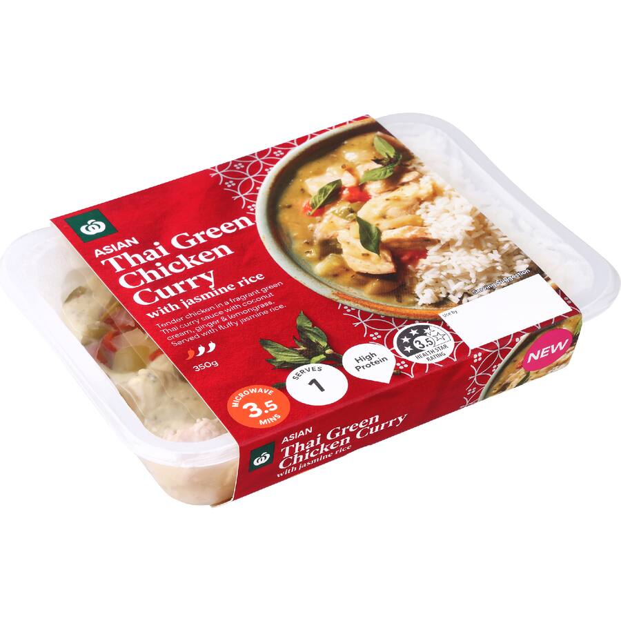 Woolworths Ready Meal Green Thai Chicken & Rice